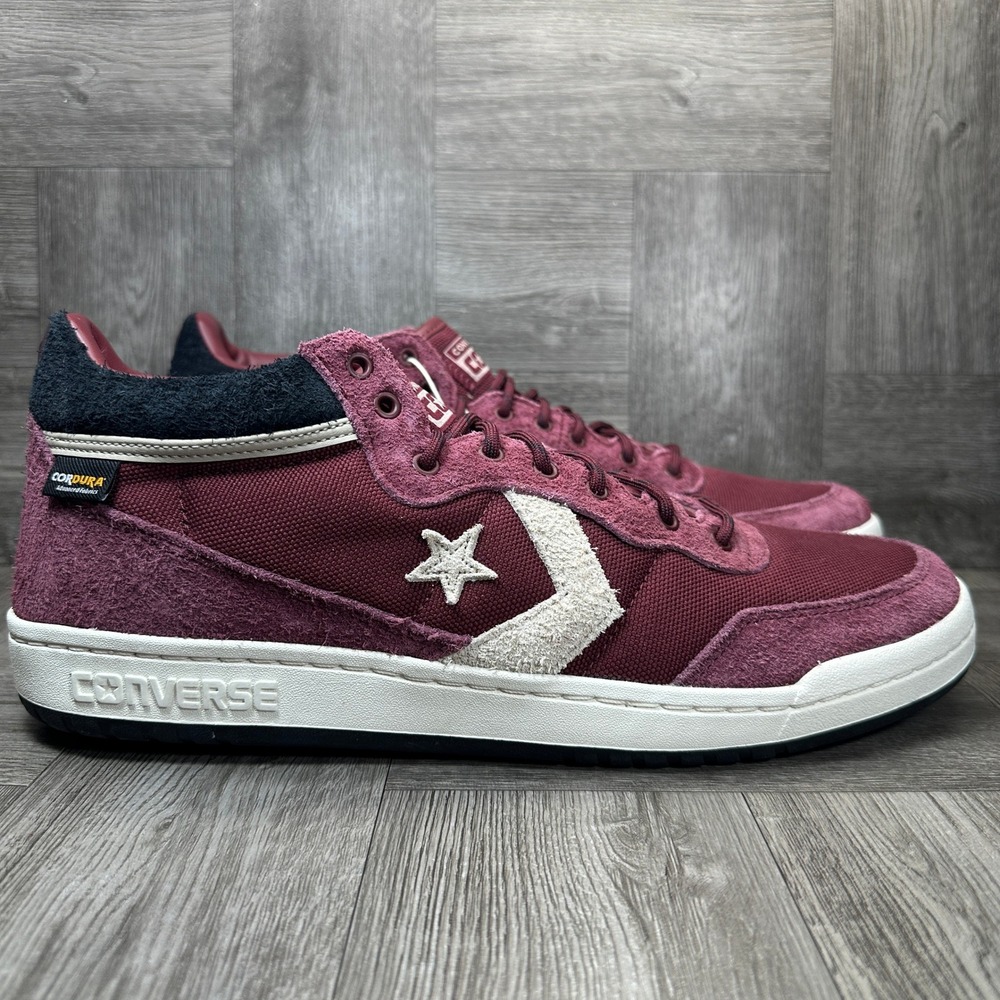 Converse Fastbreak Pro Mid Mens 13 Burgundy Suede Cordura Canvas NEW
